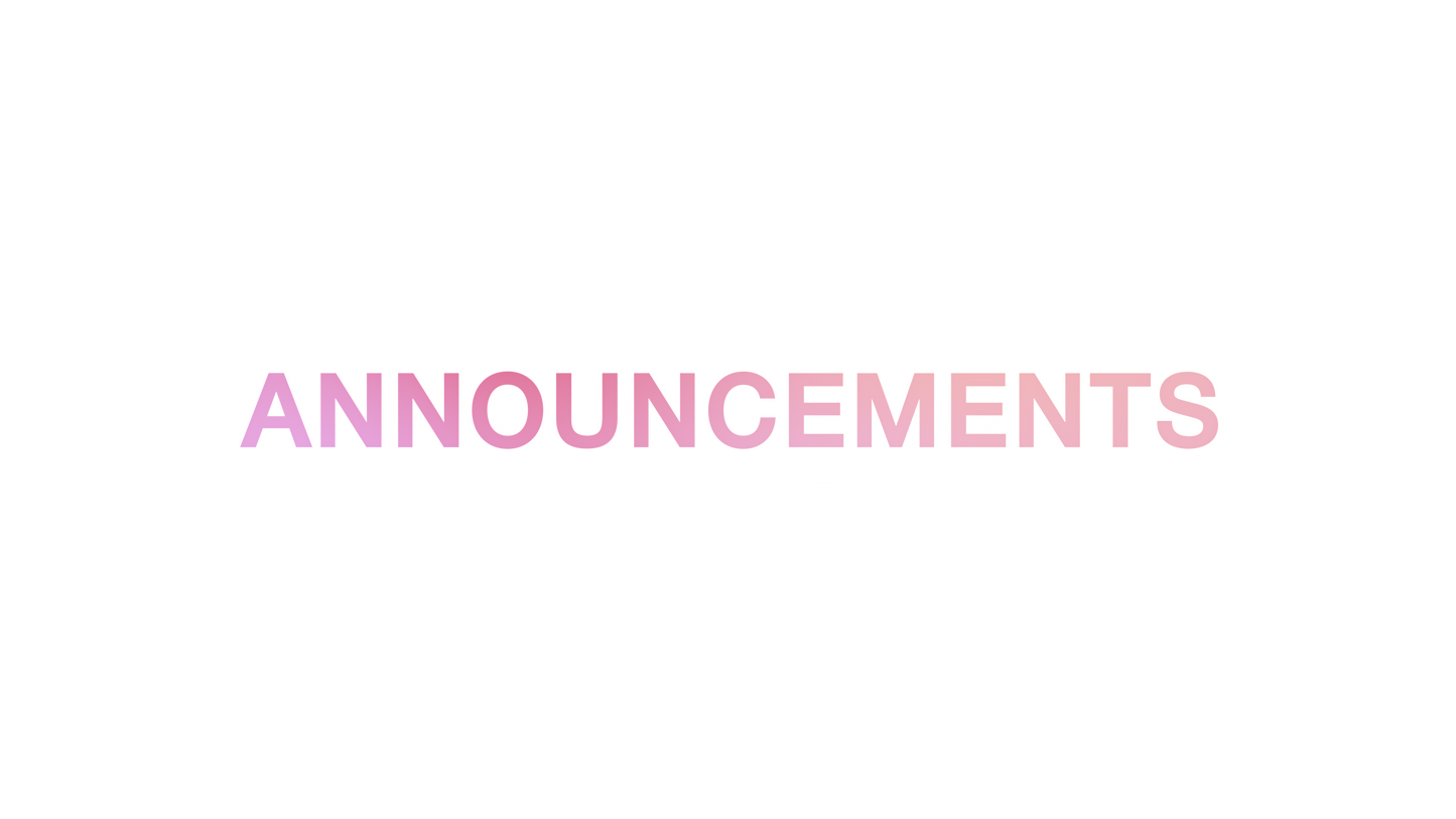 Scattered Light Announcements