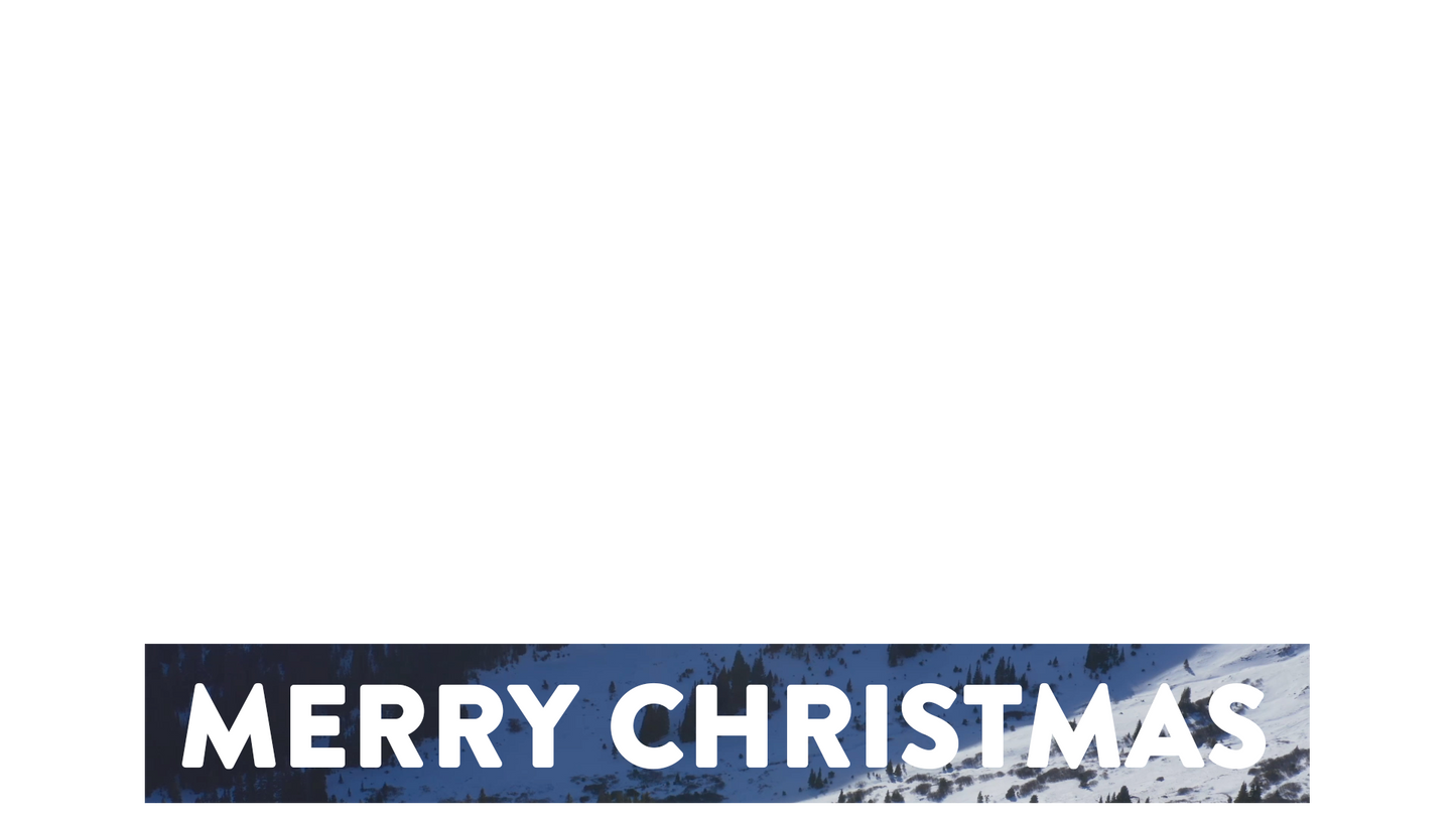 Mountain Snow Lower Third Merry Christmas