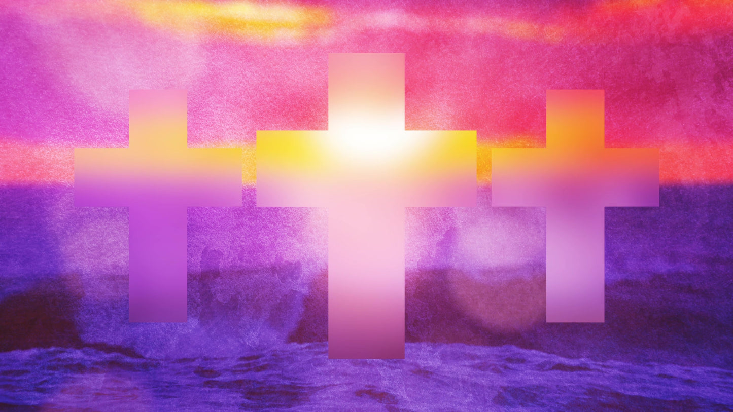 Watercolor Cross Waves