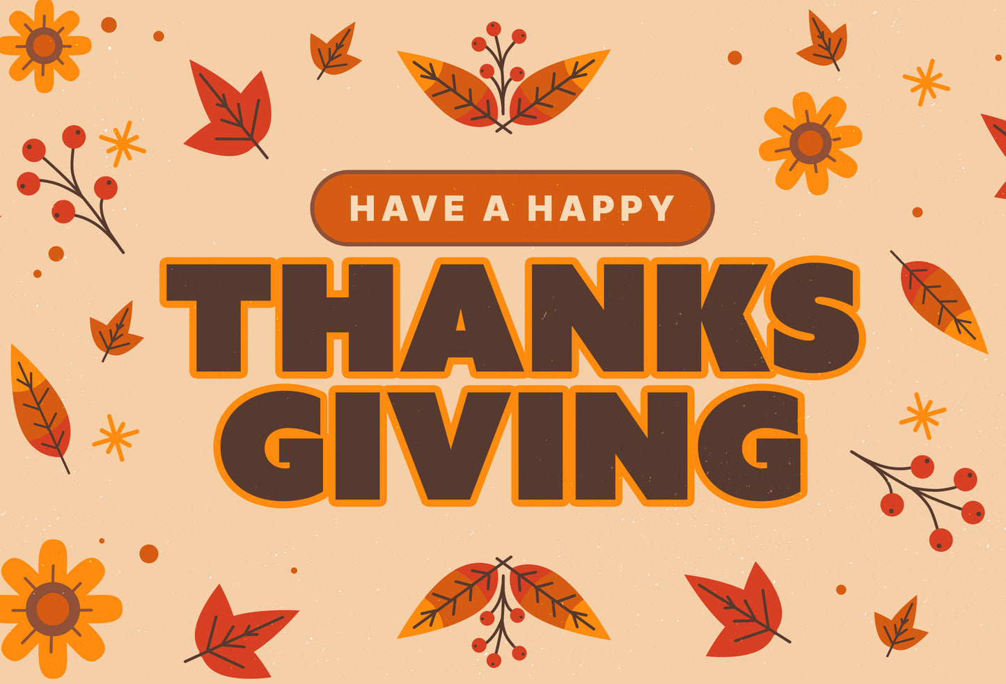 Thanksgiving Leaves 8X5 Postcard