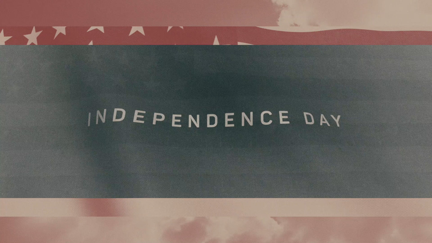 Vintage Waving American Flag Independence Day Still