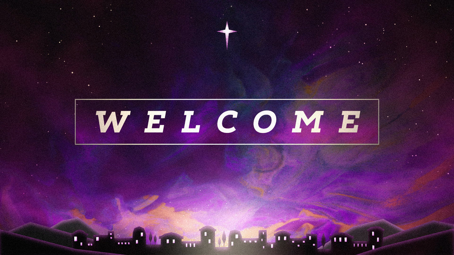 Painted Christmas Welcome Still