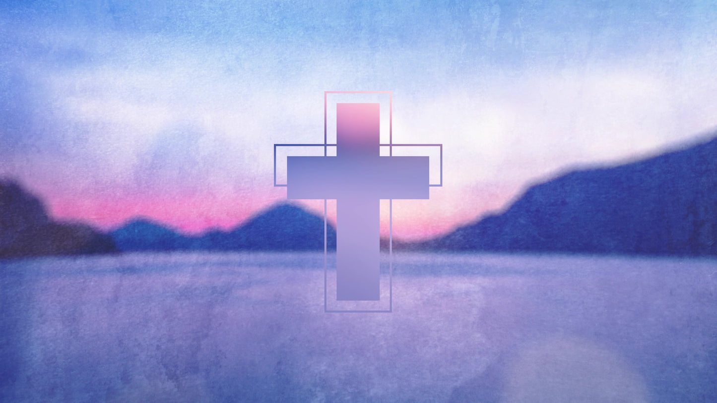 Watercolor Cross Lake