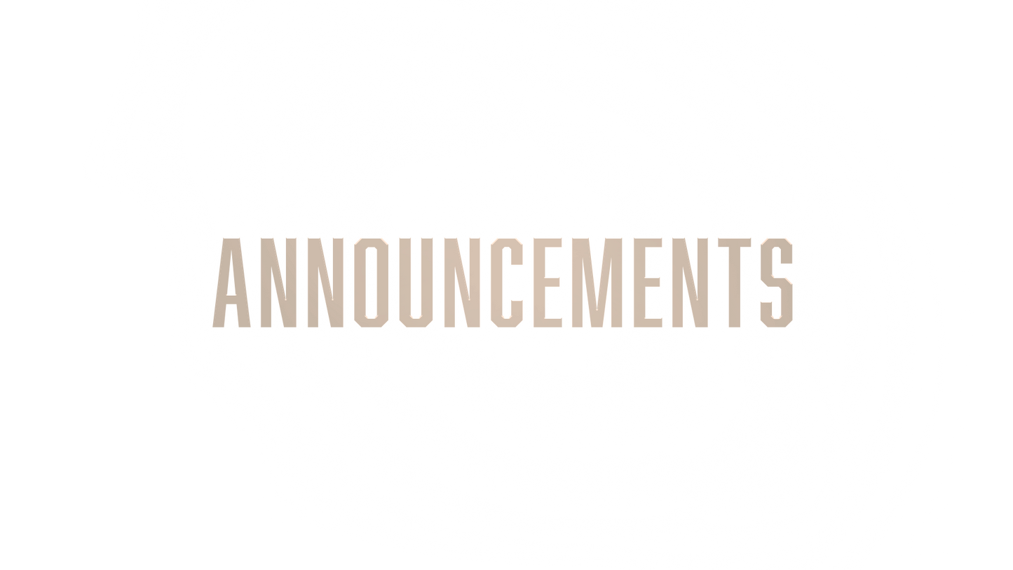 Memorial Day Announcements