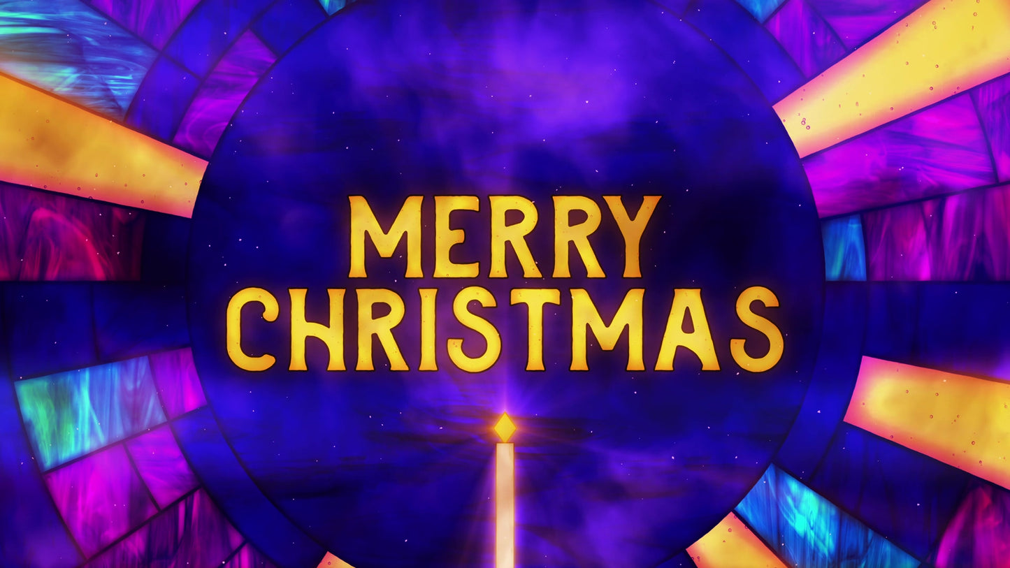 Stained Glass Christmas Merry Christmas