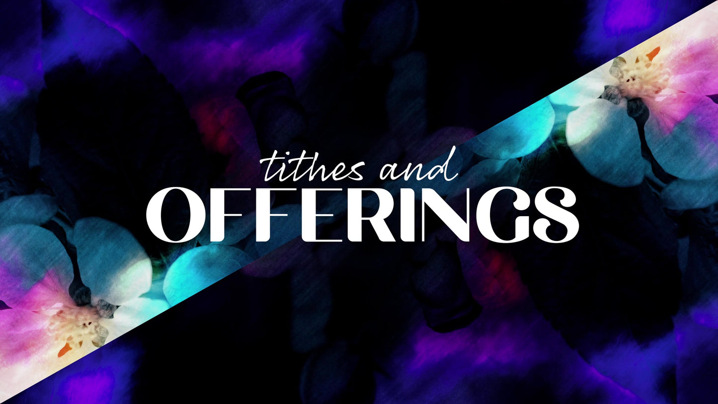 Painted Flowers Tithes And Offerings