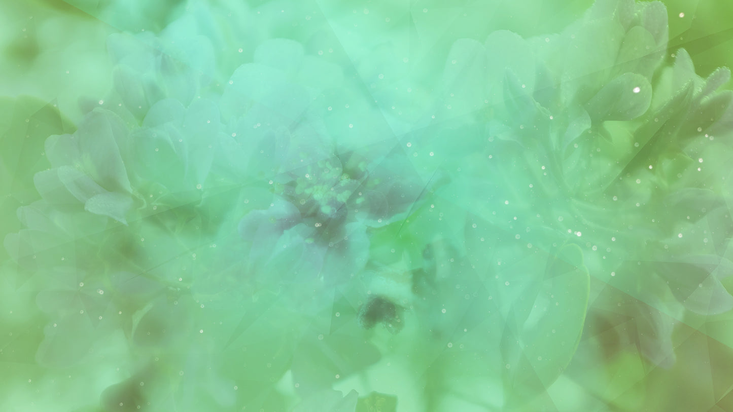 Spring Geometry Green Flowers One