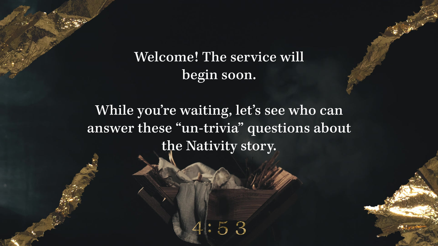 Nativity Manger Trivia Countdown