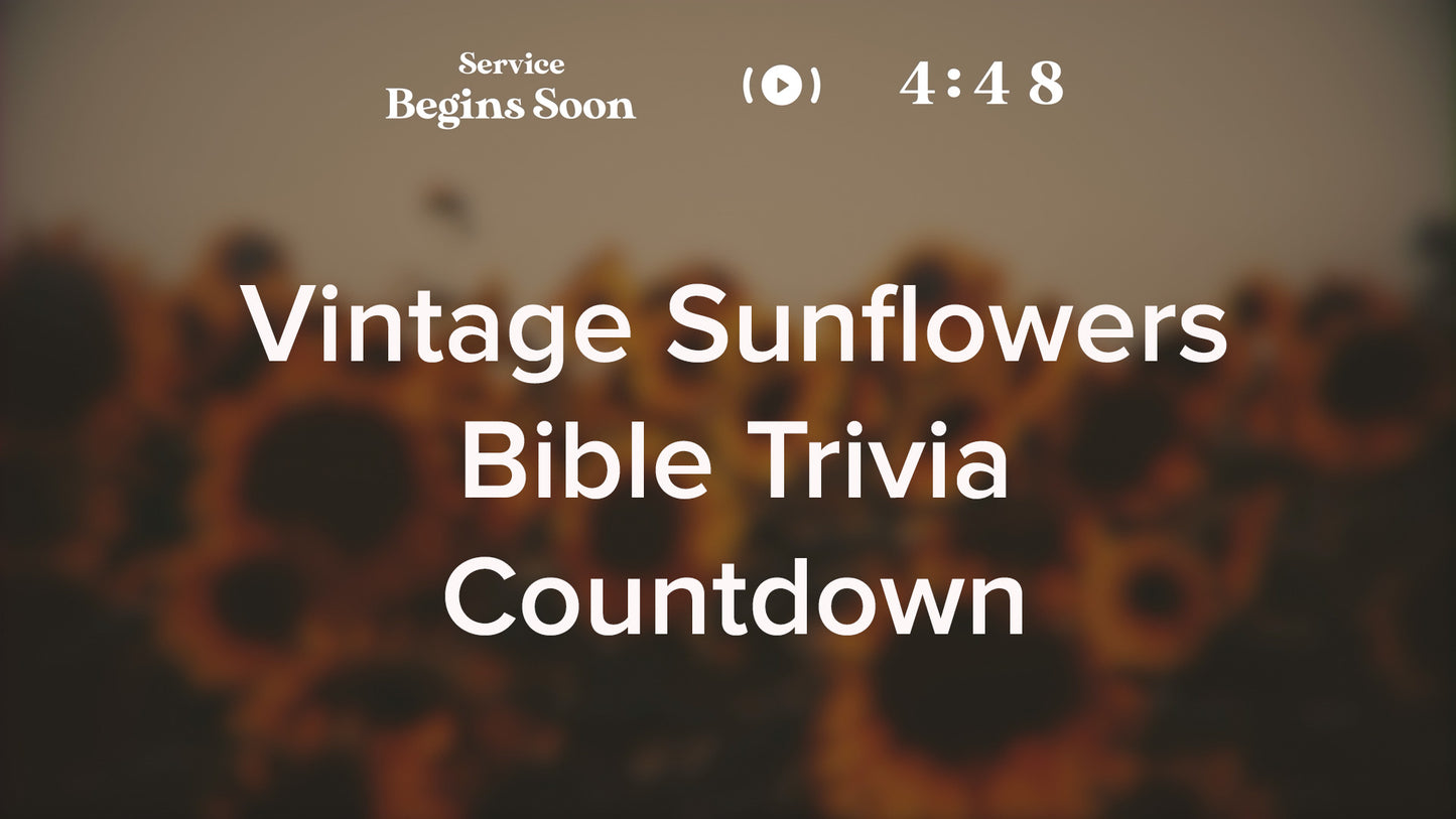 Vintage Sunflowers Trivia Countdown