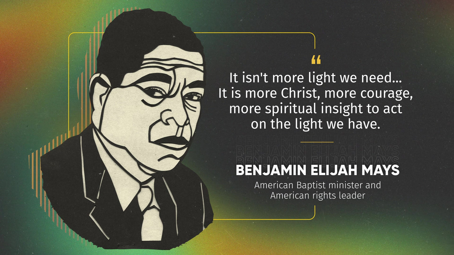 Black History Month Inspiration Benjamin Elijah Mays