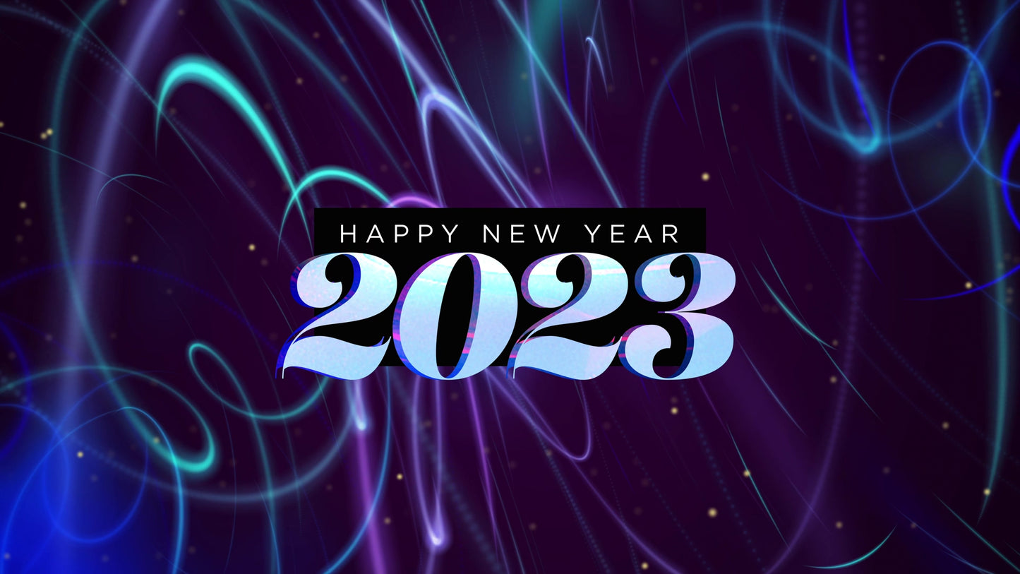 Fractal Glow Happy New Year 2023