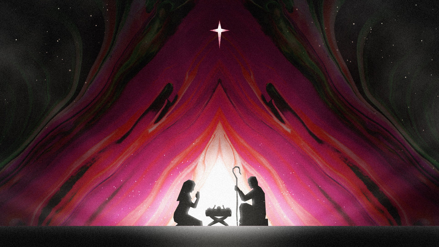 Painted Christmas Nativity Still