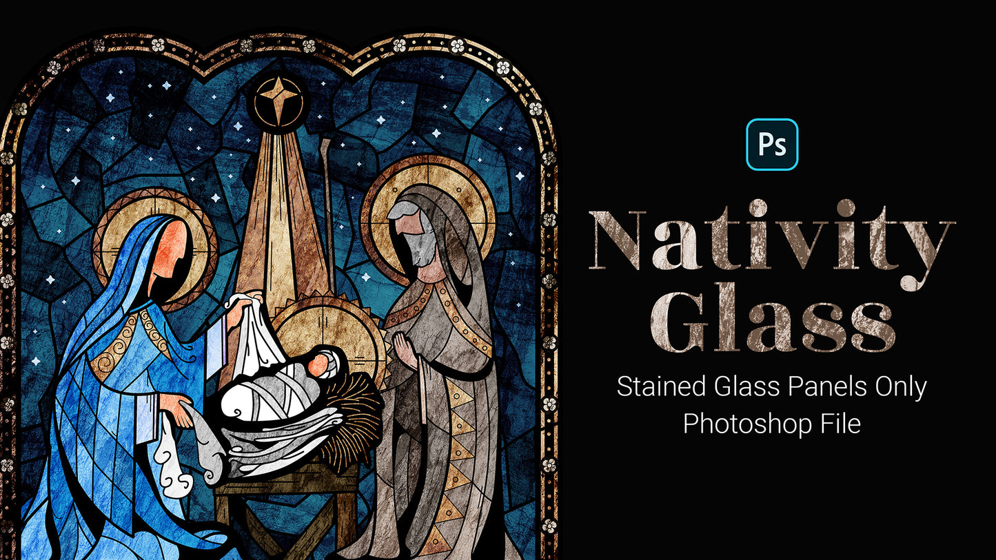 Nativity Glass Panels PSD