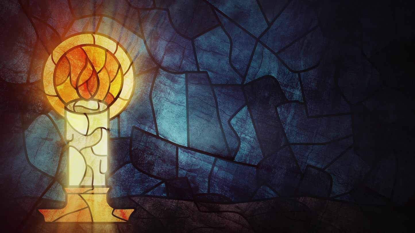 Nativity Glass Candle