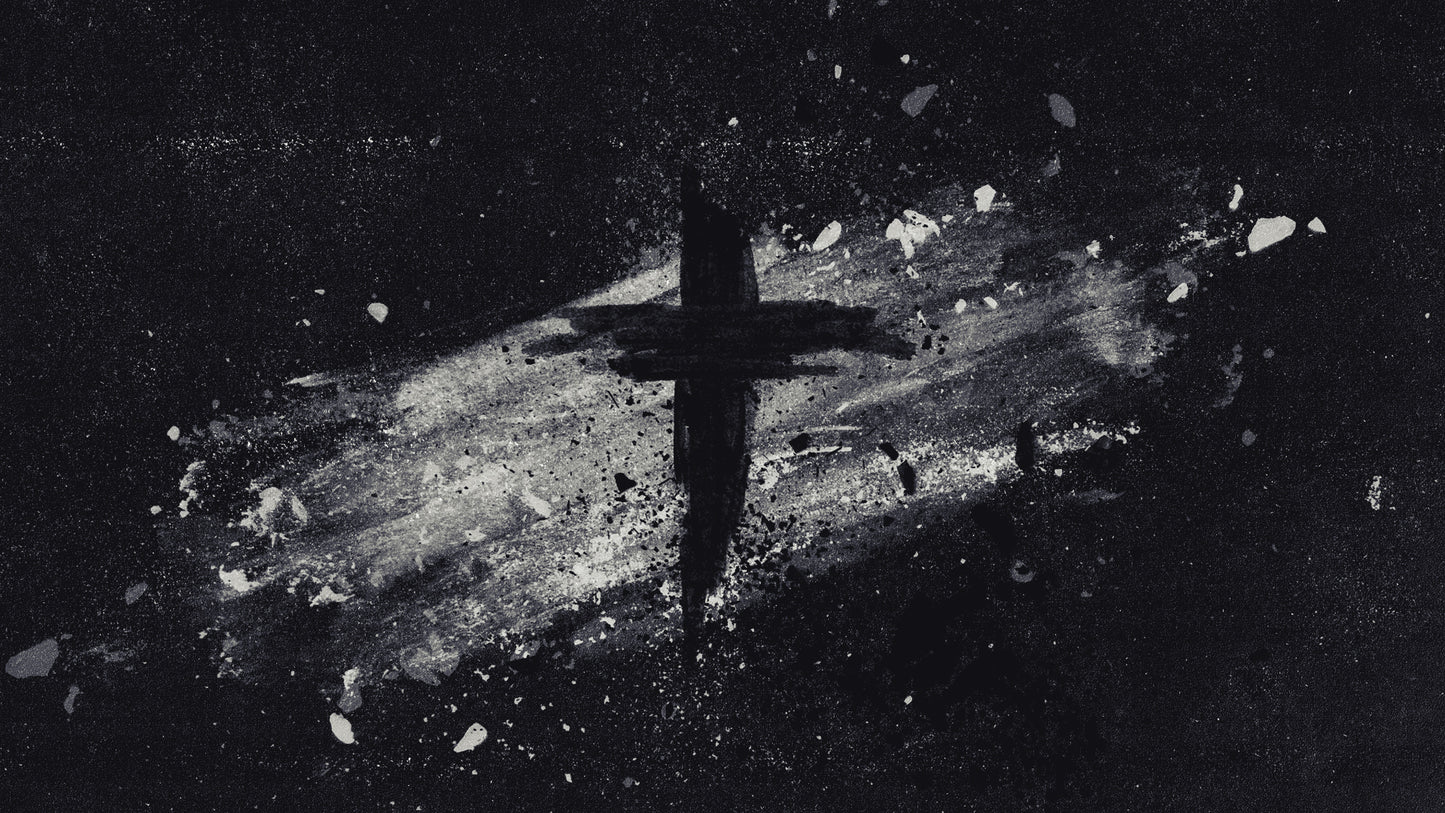 Painted Ash Cross Black White