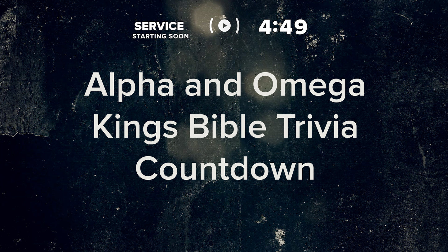 Alpha And Omega Trivia Countdown