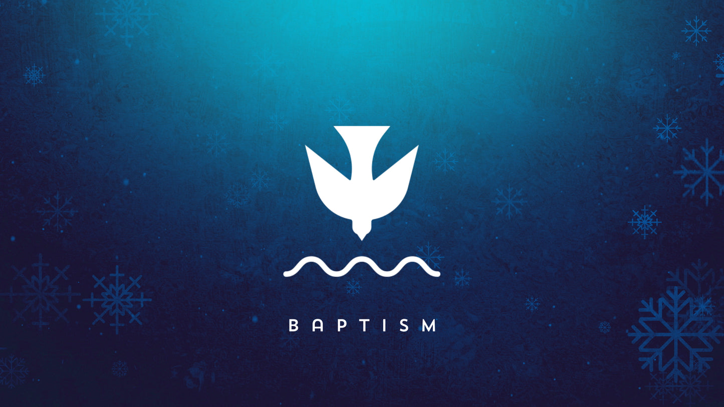 Rustic Winter Snow Baptism Still