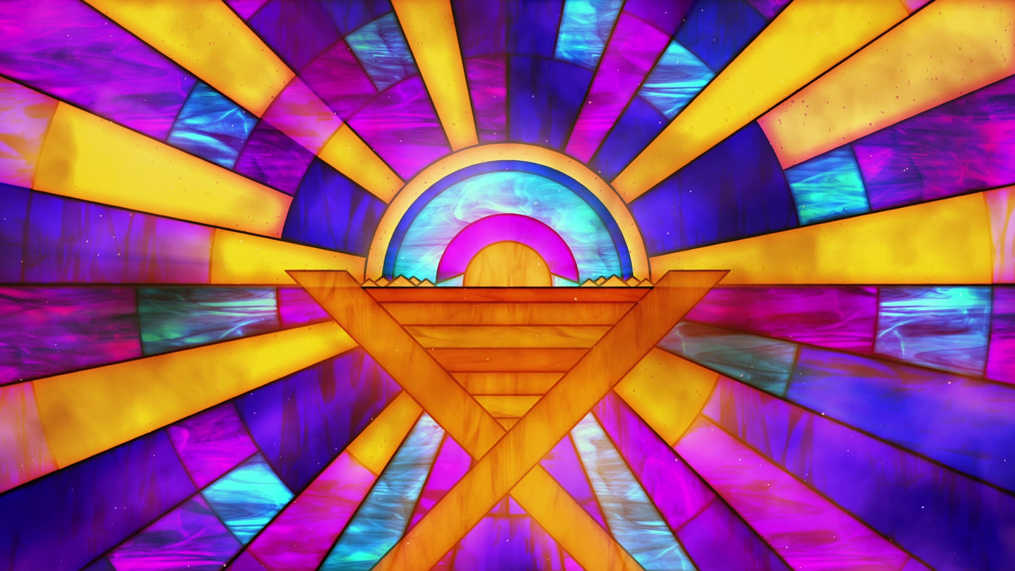 Stained Glass Christmas Manger