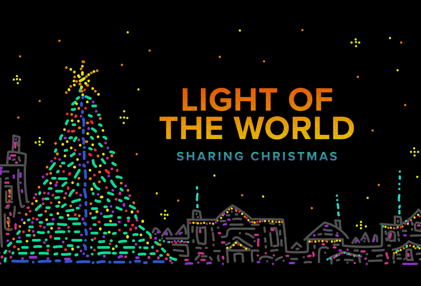 Christmas In Lights 4X6 Postcard