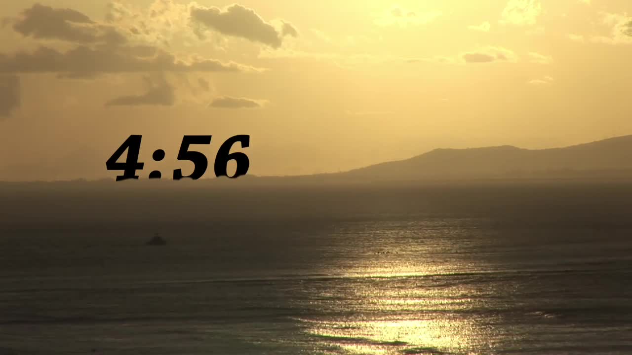 Ocean Sunset Countdown