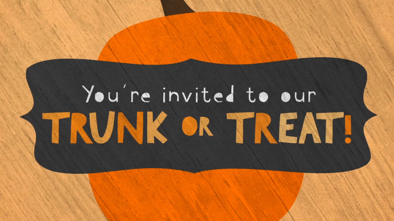 Cute Fall Trunk or Treat Invite Still