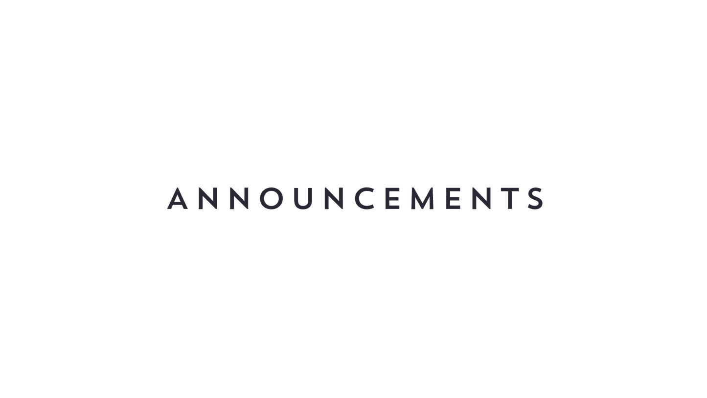 Announcements