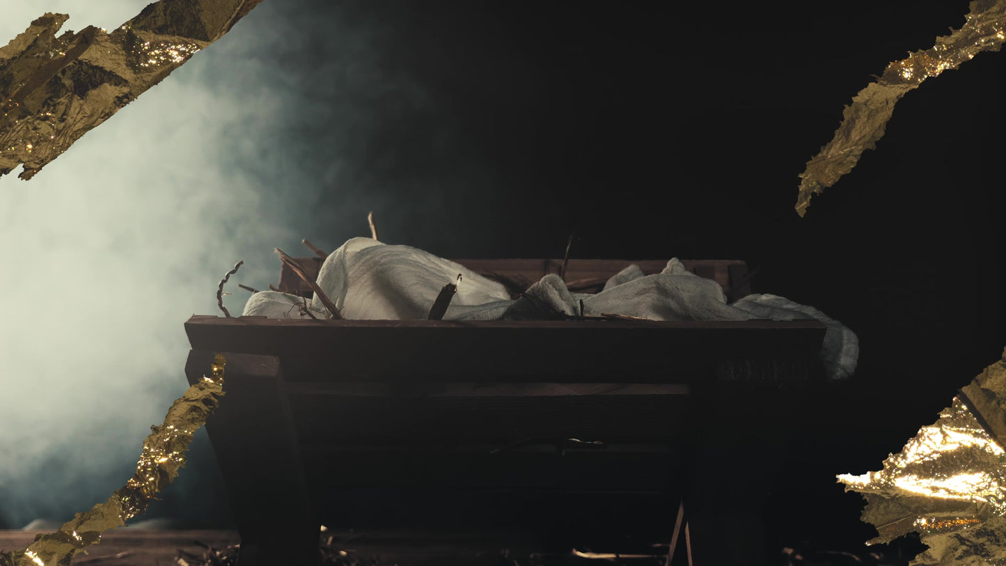 Nativity Manger 7 Gold