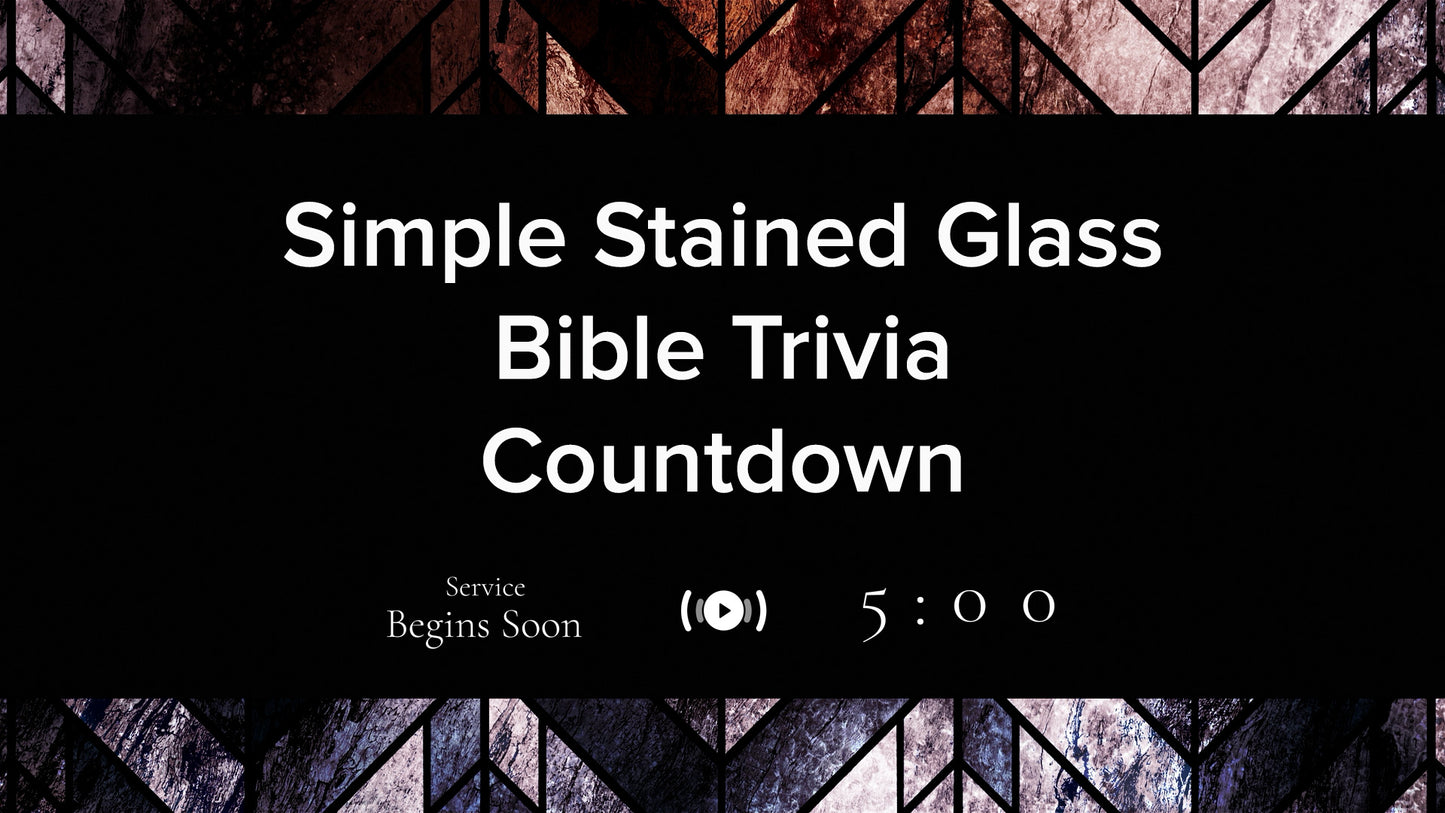 Simple Stained Glass Trivia Countdown
