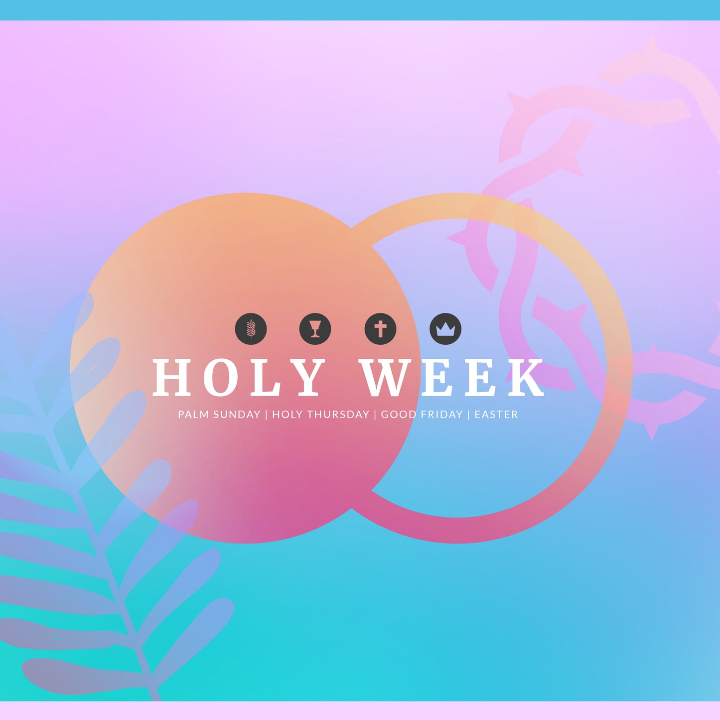 Holy Week Icons Social