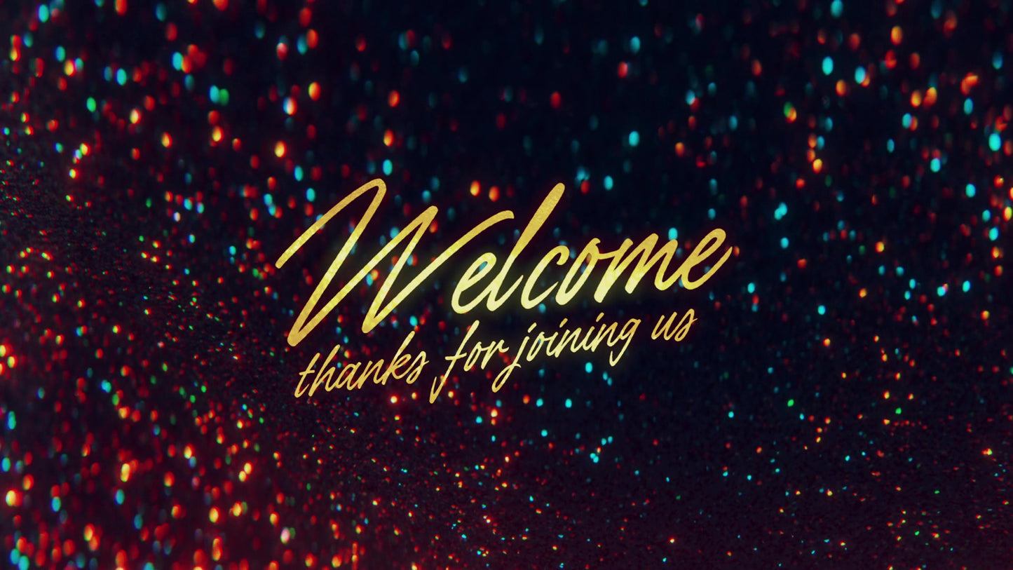 Glitter Echoes Welcome