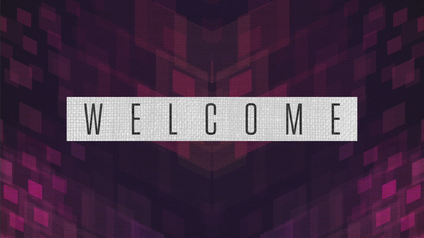 Burlap Patterns Welcome Still