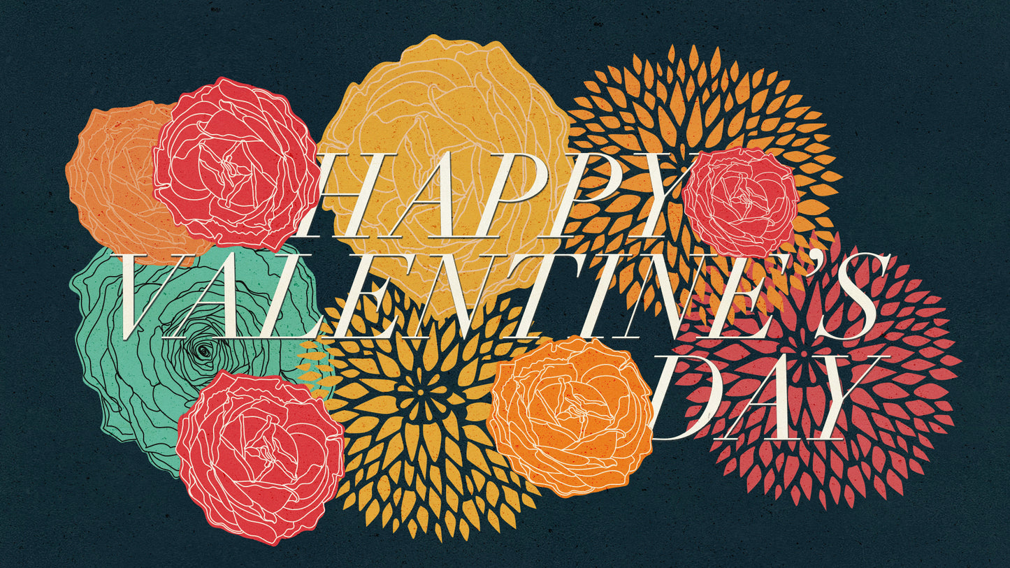 Floral Valentine Valentines Day