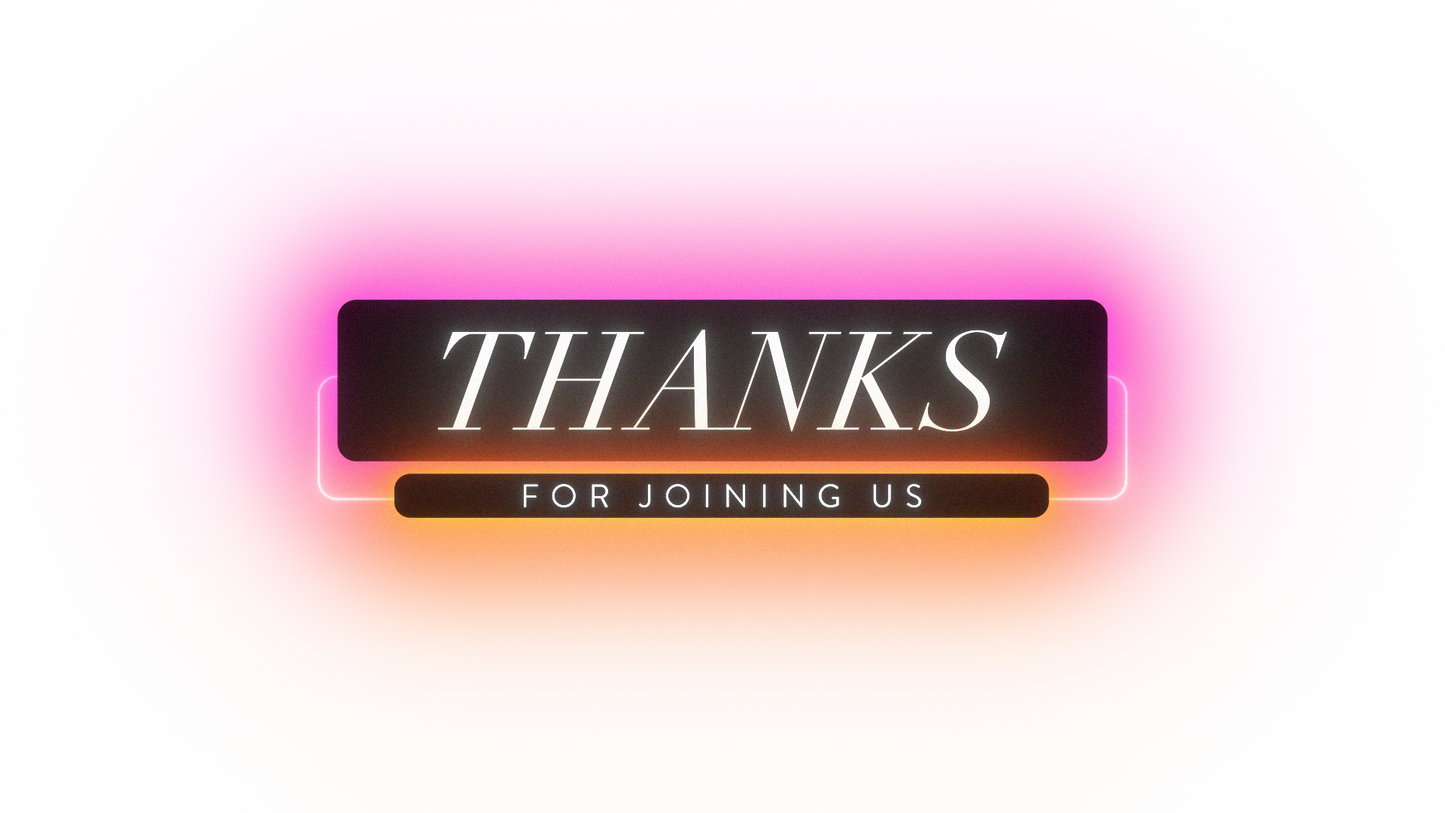 Deep Glow Overlay Thanks For Joining Us