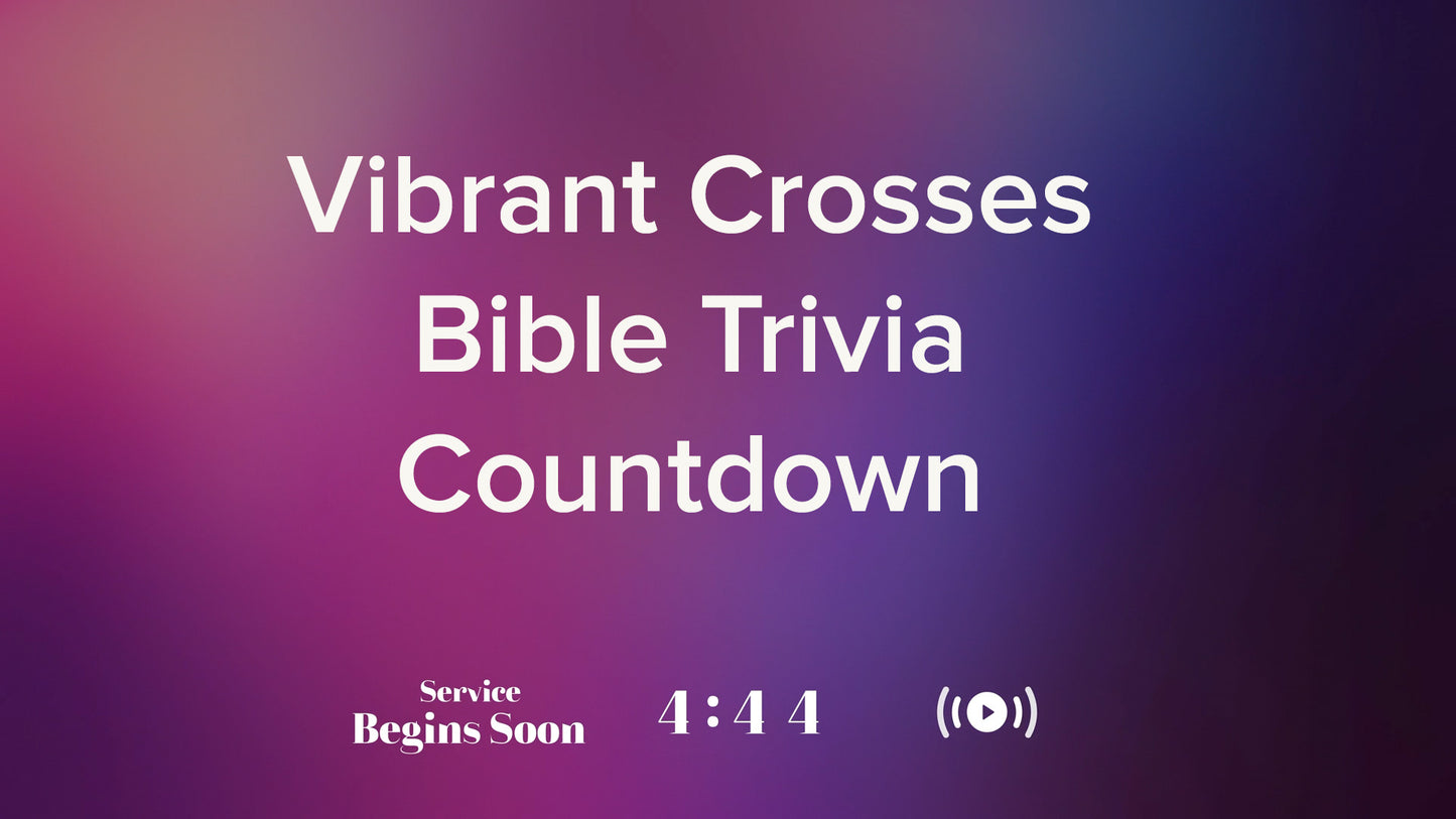 Vibrant Crosses Trivia Countdown