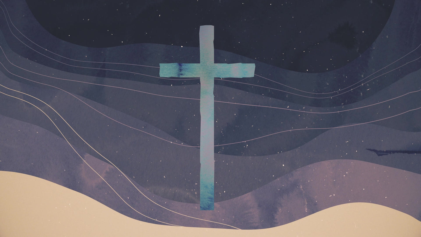 Holy Week Waves Cross