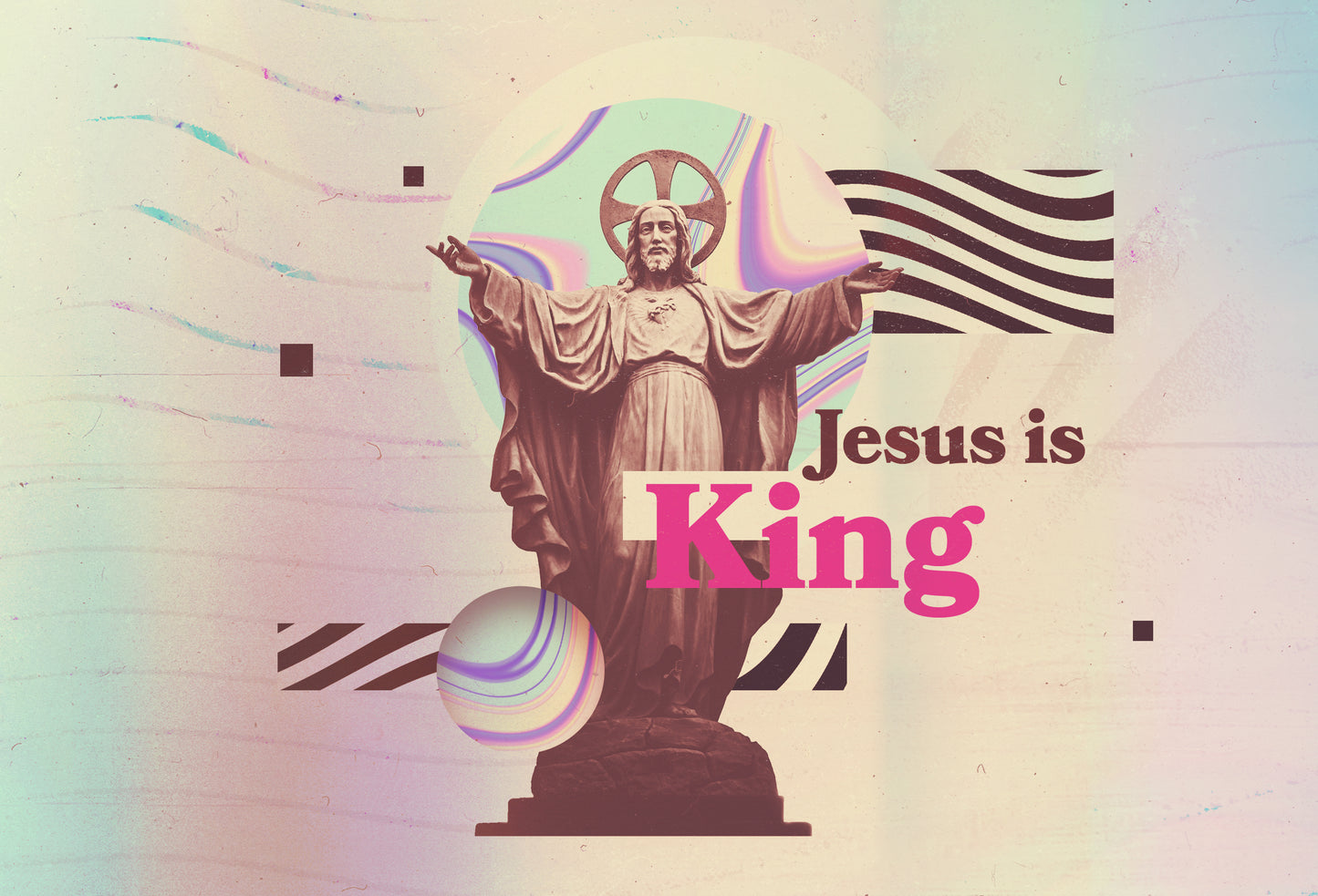 Jesus Is King 8X5 Postcard