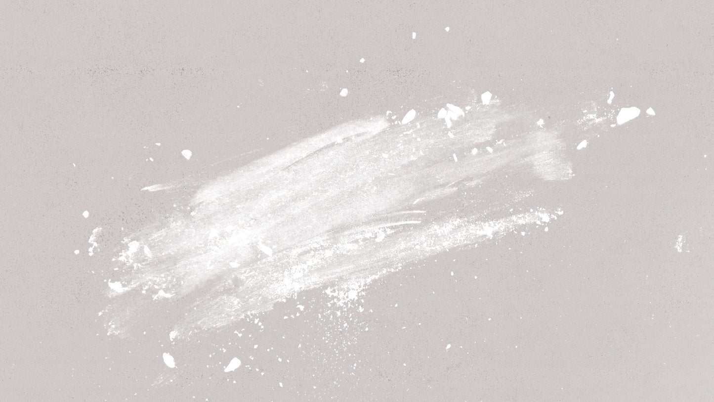 Painted Ash Brush White Gray