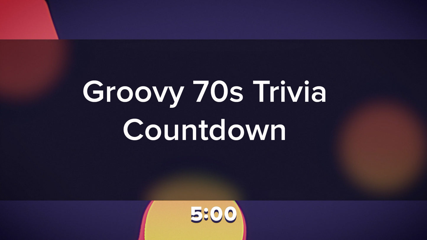 Groovy 70s Trivia Countdown