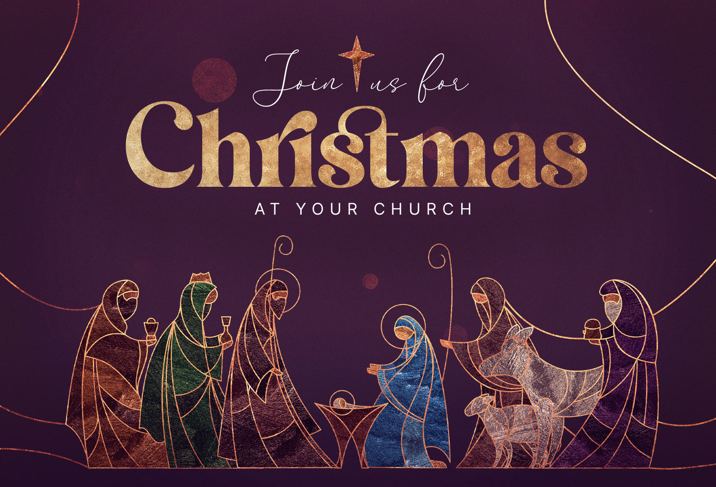 Christmas Figures 4X6 Postcard