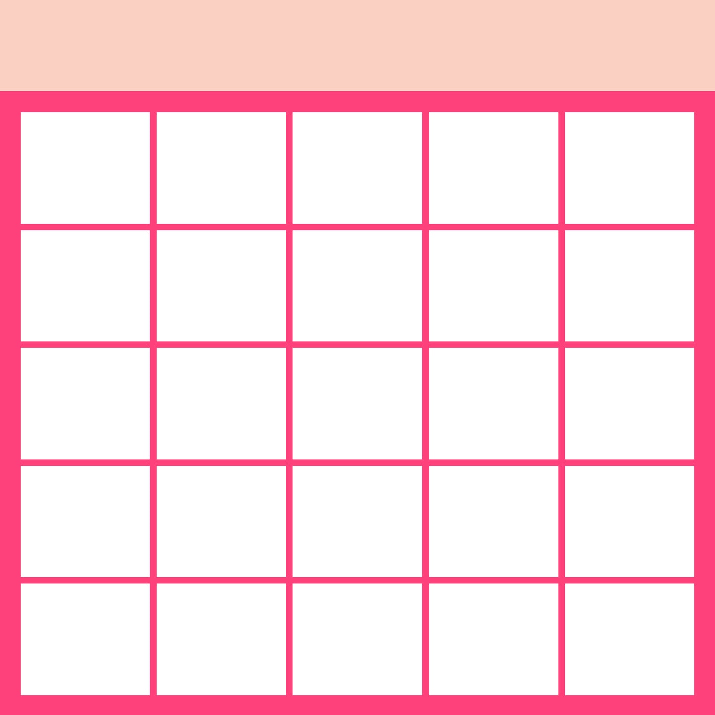 Mother's Day Bingo Blank