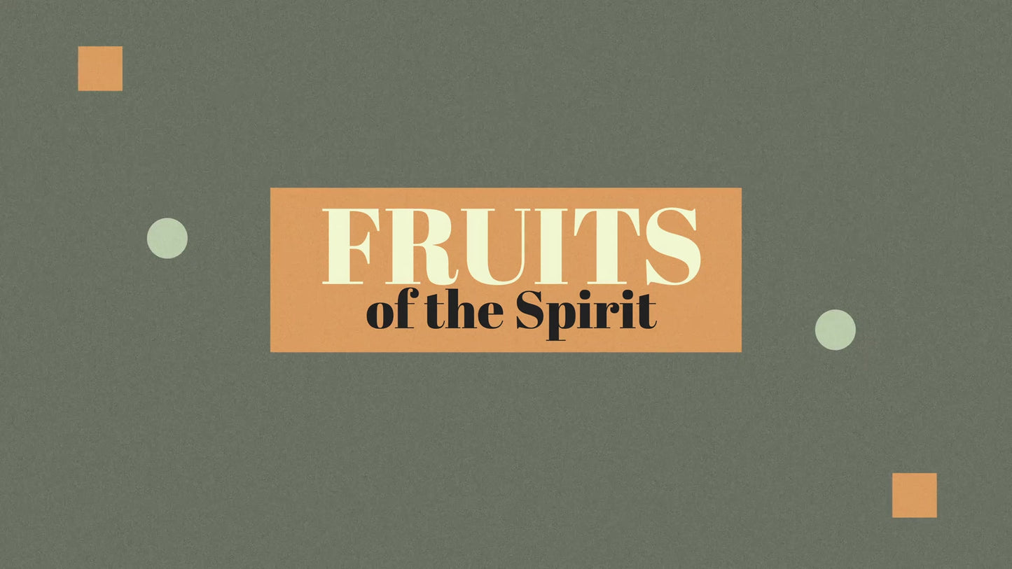 Retro Color Fruits Of The Spirit Title