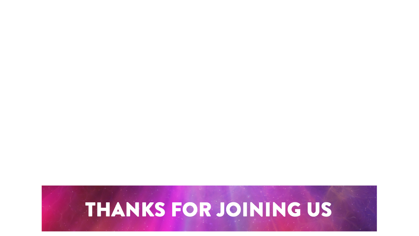 Universe Glow Lower Third Thanks For Joining