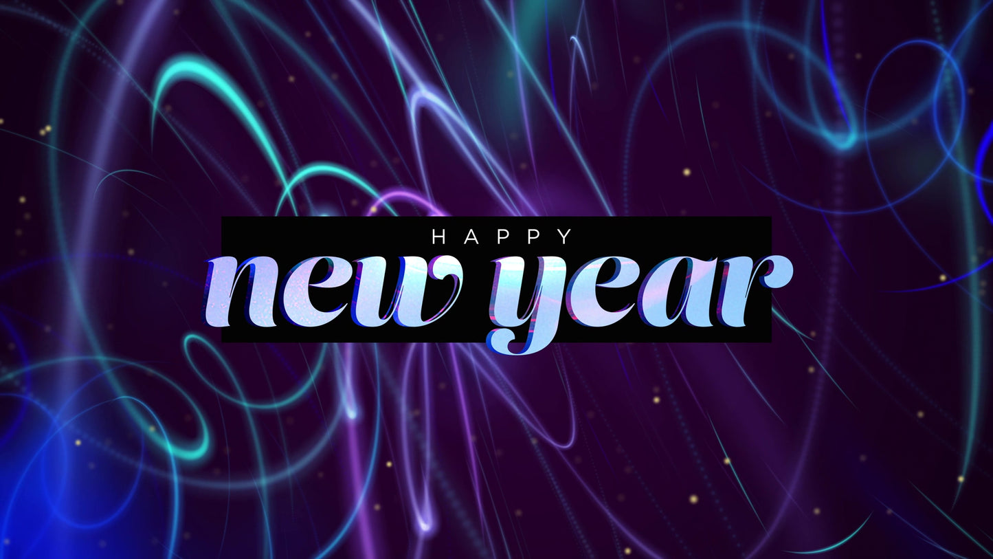 Fractal Glow Happy New Year 01