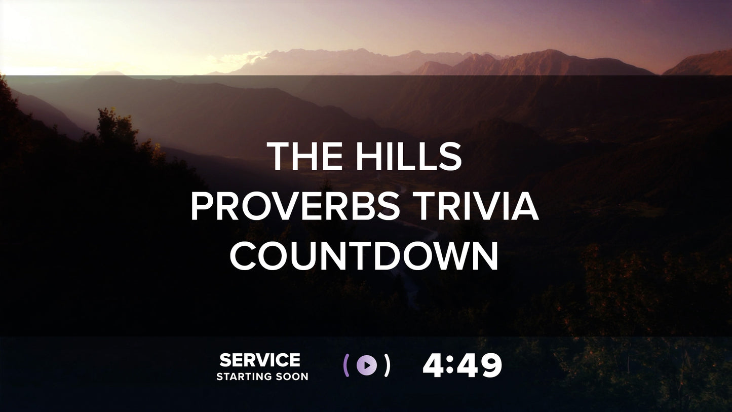 The Hills Proverbs Trivia Countdown