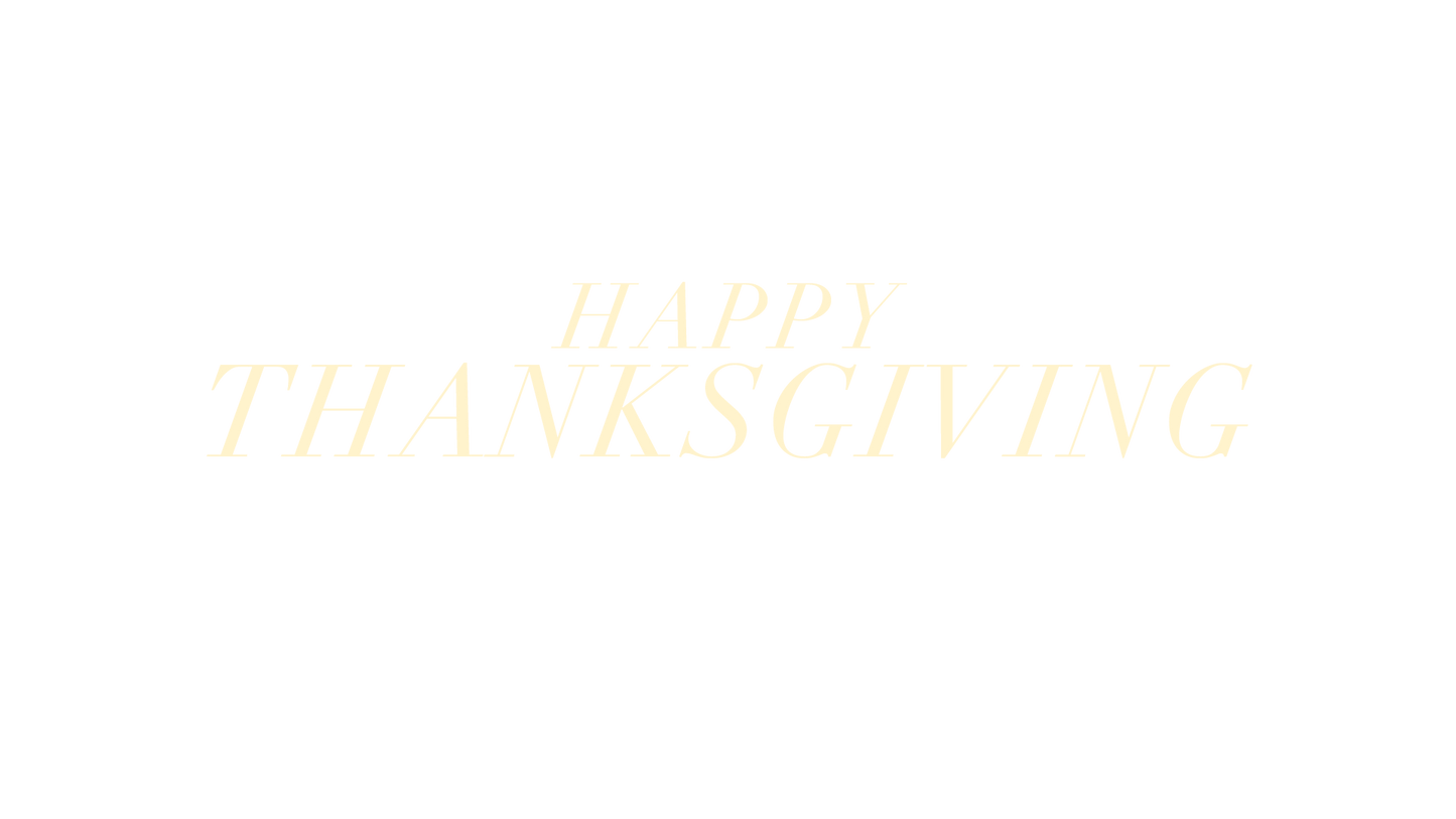 Happy Thanksgiving