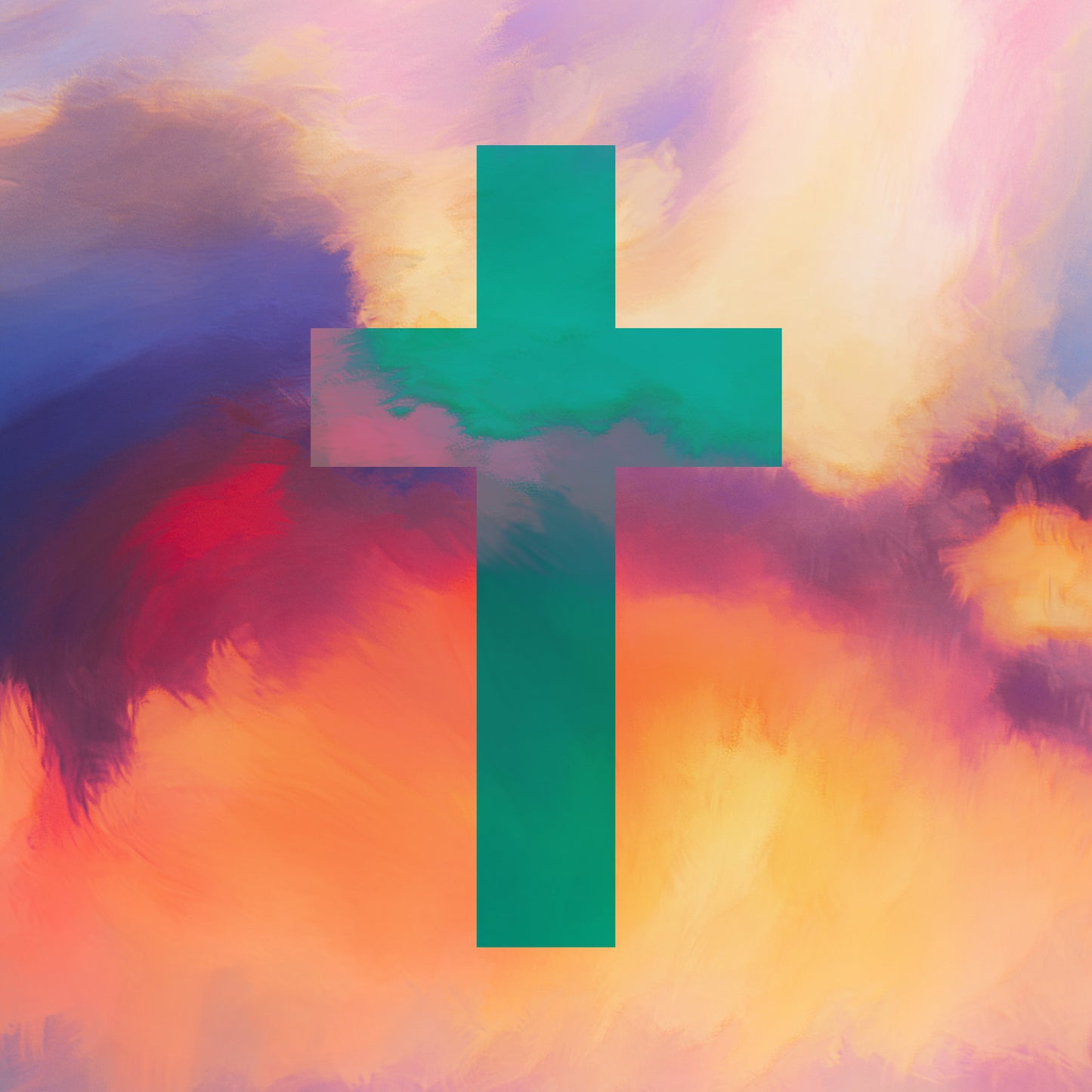 Painted Easter Cross