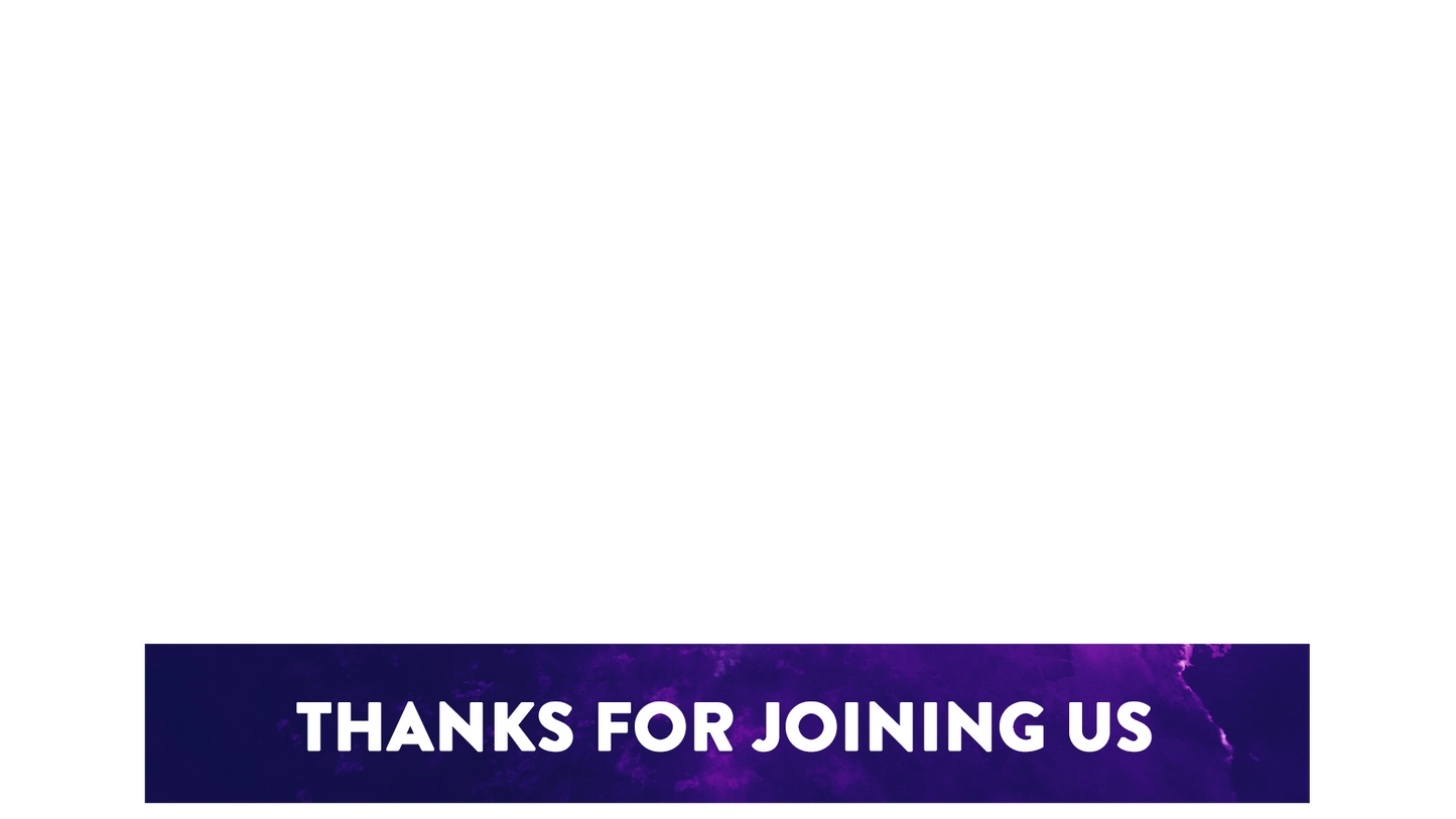 Amethyst Glow Lower Third Thanks For Joining