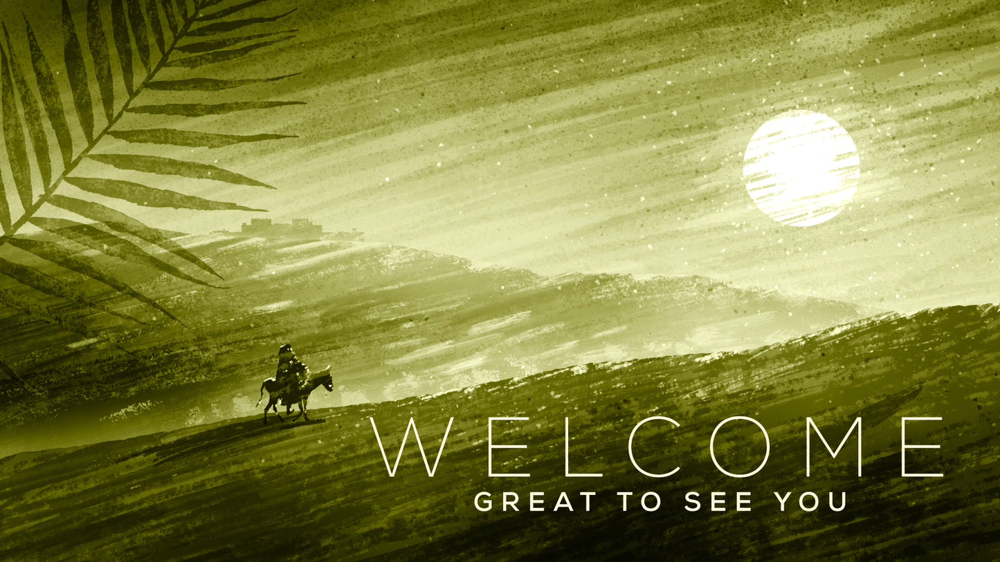 Painted Palm Sunday Welcome 01 Still