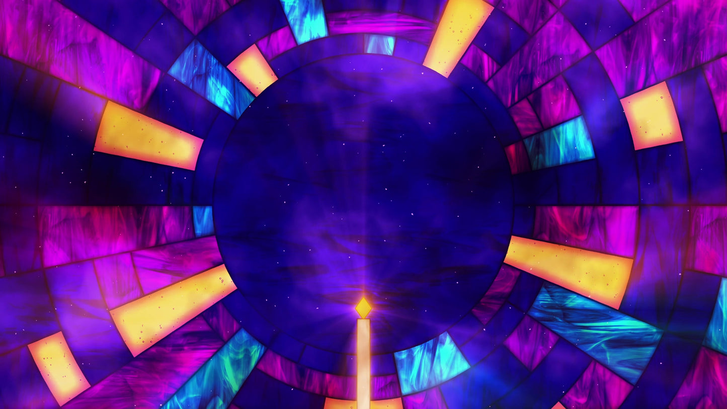 Stained Glass Christmas Advent Blank