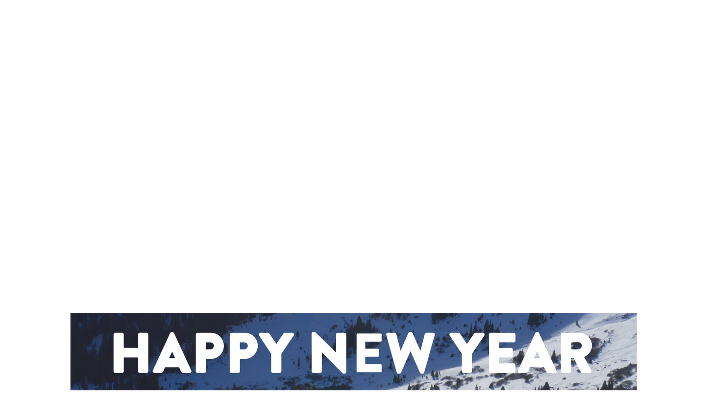 Mountain Snow Lower Third Happy New Year